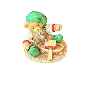 Cherished Teddies # 141143 Yule Building A Sturdy Friendship Elf Figurine Enesco